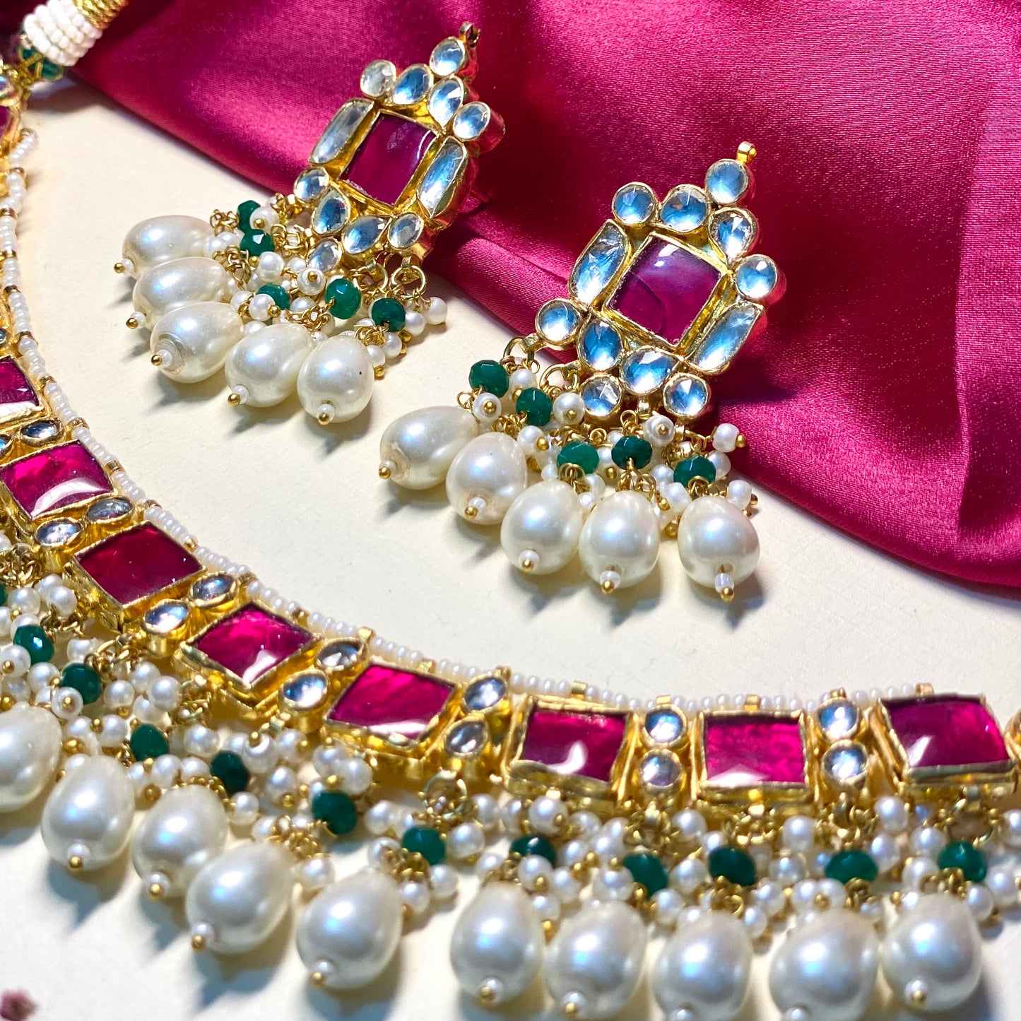 Gulraaz Panchi Kundan 21kt Gold Plated Set