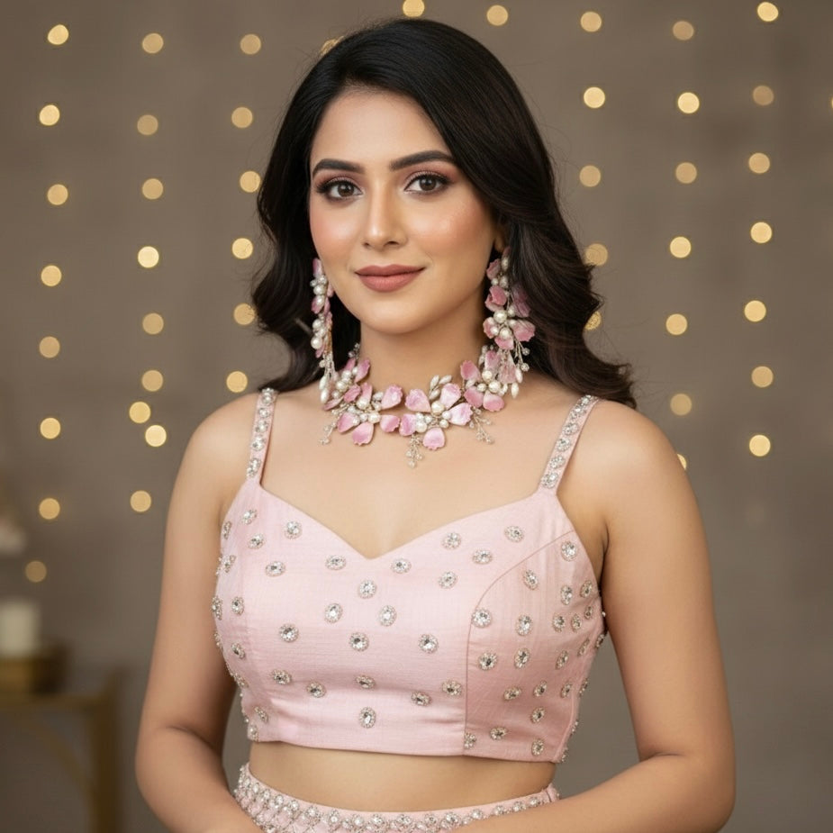 Khanak Resin Earrings Necklace Set