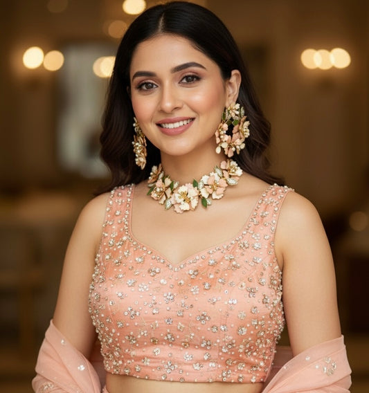 Suhani Gul Resin Neckpiece Earrings Set