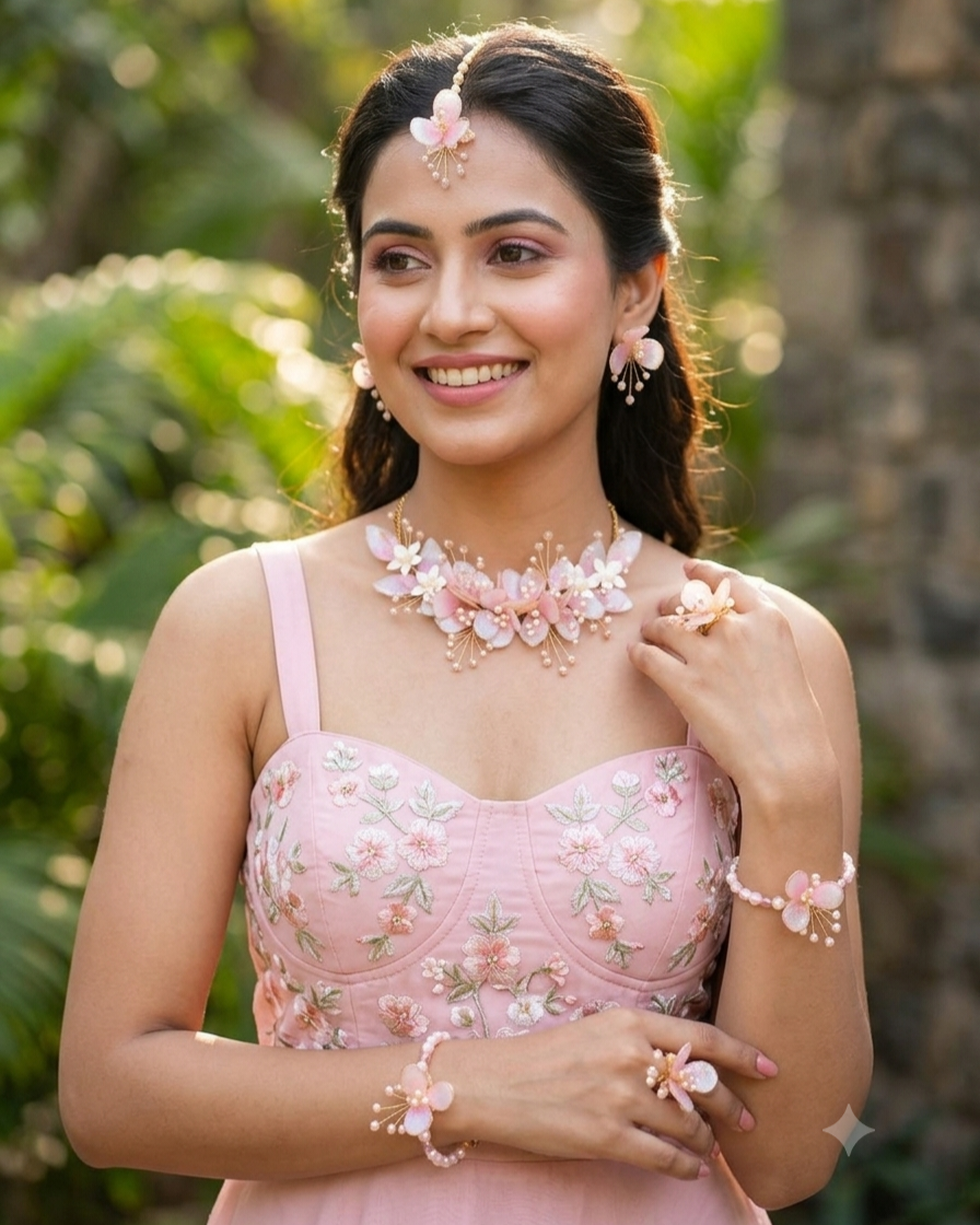 Gulabo Resin Jewellery Set for Haldi