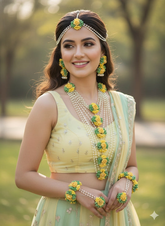 Gulika Floral Jewellery Set