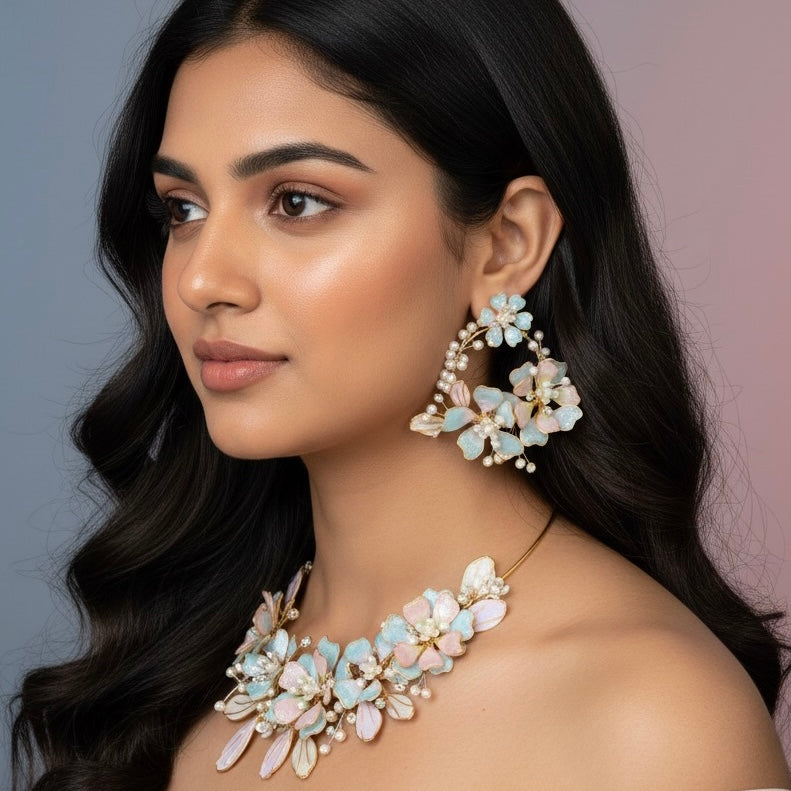Saanjh Earrings Neckpiece Set