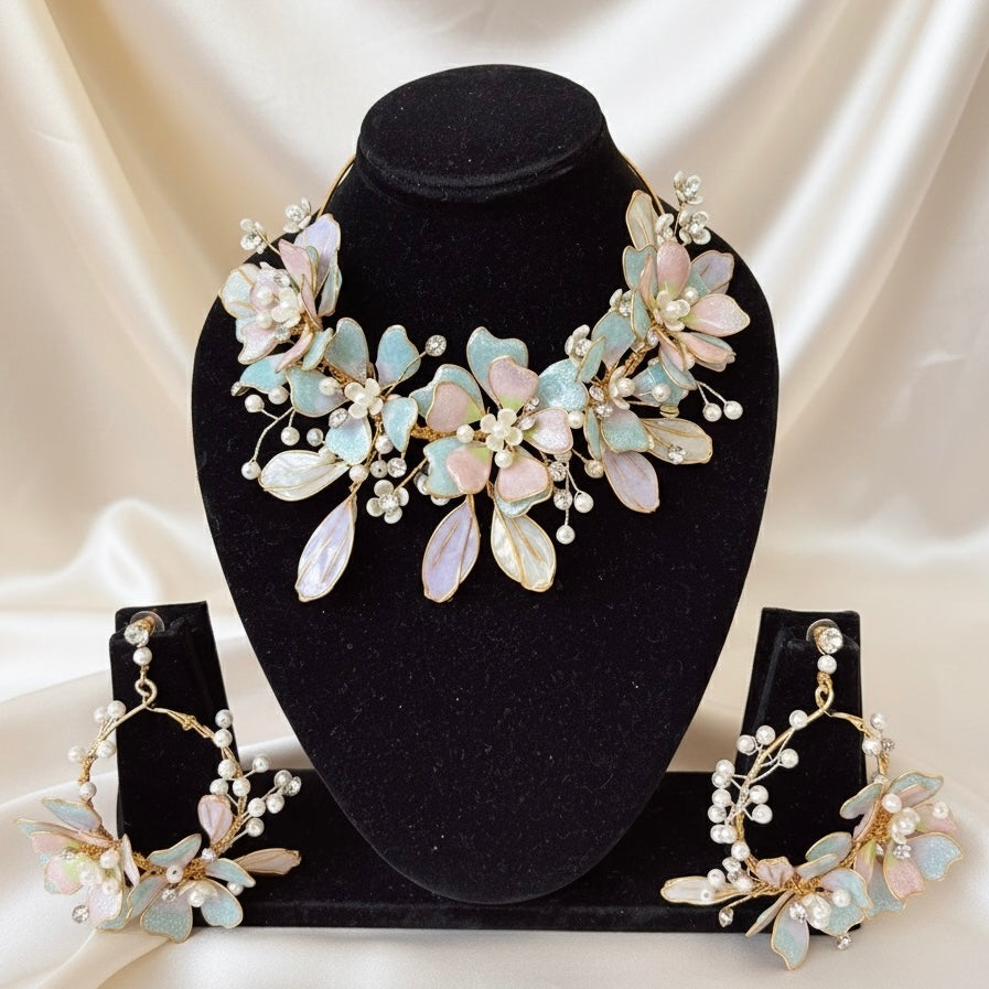 Saanjh Earrings Neckpiece Set