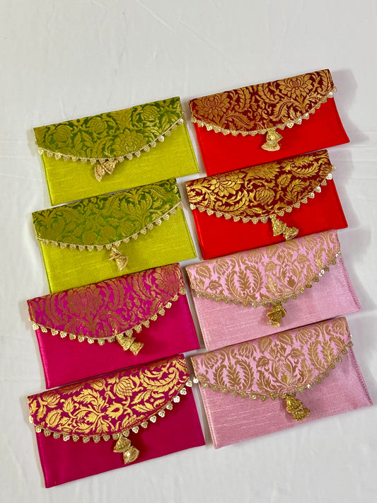 Banarasi Silk Envelope Clutches