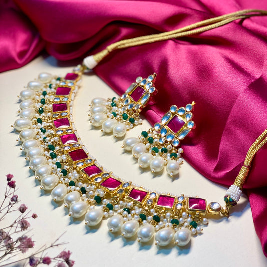 Gulraaz Panchi Kundan 21kt Gold Plated Set