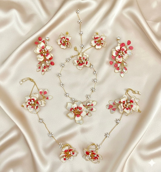 Devika Blossom Ensemble Resin Jewellery Set