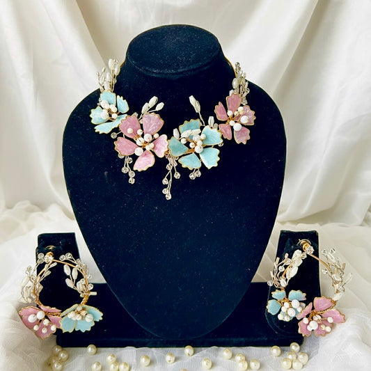 Blush Sky Harmony Necklace Earrings Set