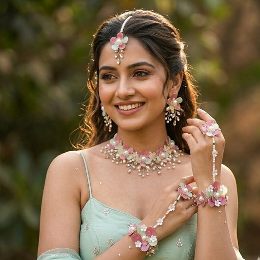 Blush Meadow Resin Bridal Set