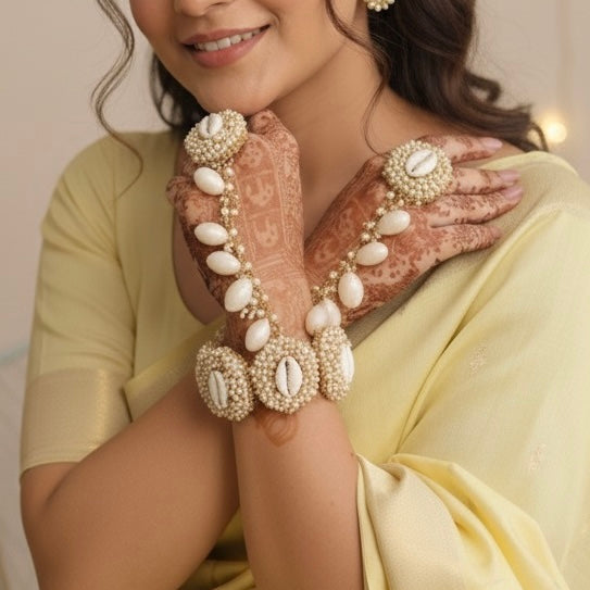 Inaaya shells hathphool pair