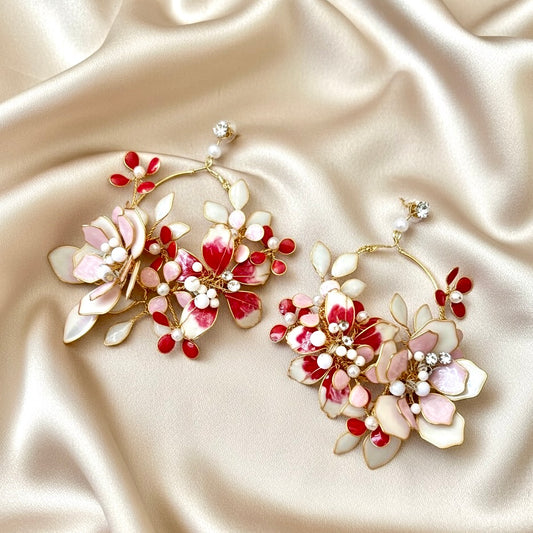 Kaavya Rouge Blooms Earrings