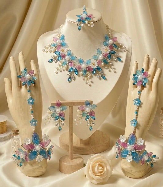 Neelkamal Pushp Haar Handcrafted Bridal ResinJewellery Set