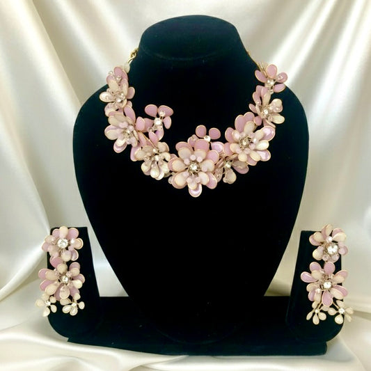 Shyamaara Blossom Necklace Earrings Set