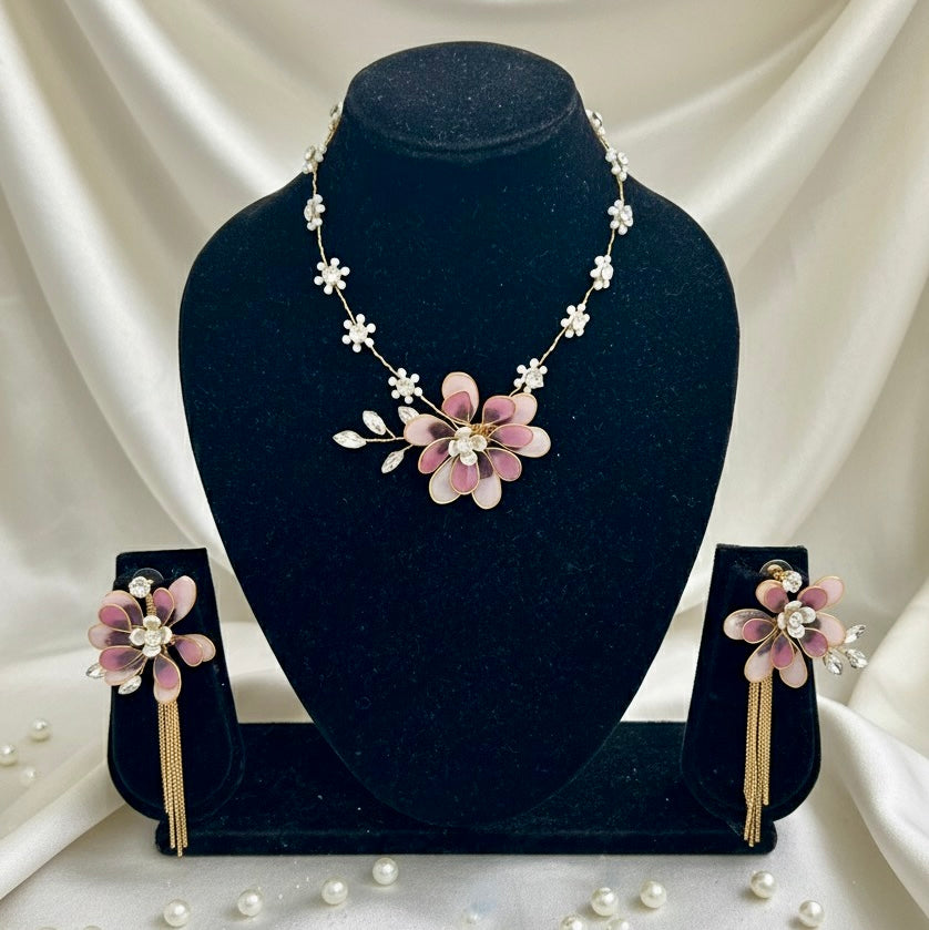 Madhurima Choker earrings handcrafted Resin set