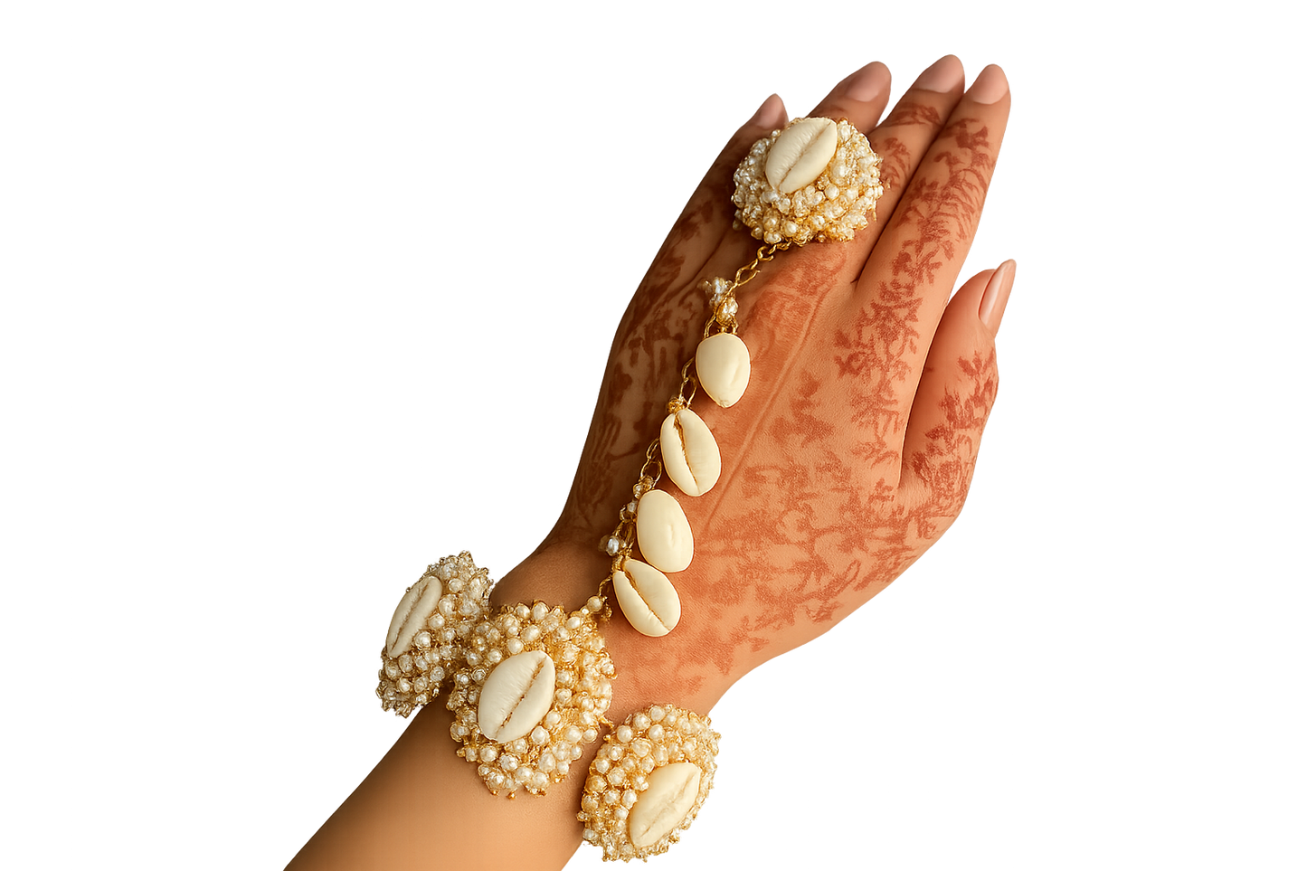 Inaaya shells hathphool pair